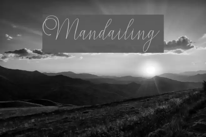 Mandailing Font examples