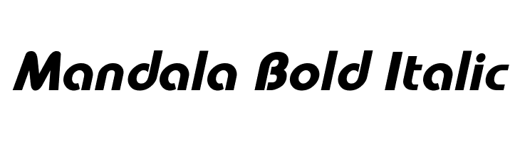 Mandala Bold Italic Font