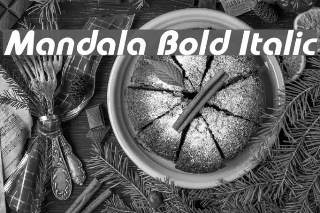 Mandala Bold Italic Font examples