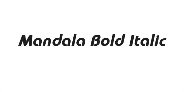 Mandala Bold Italic Logo