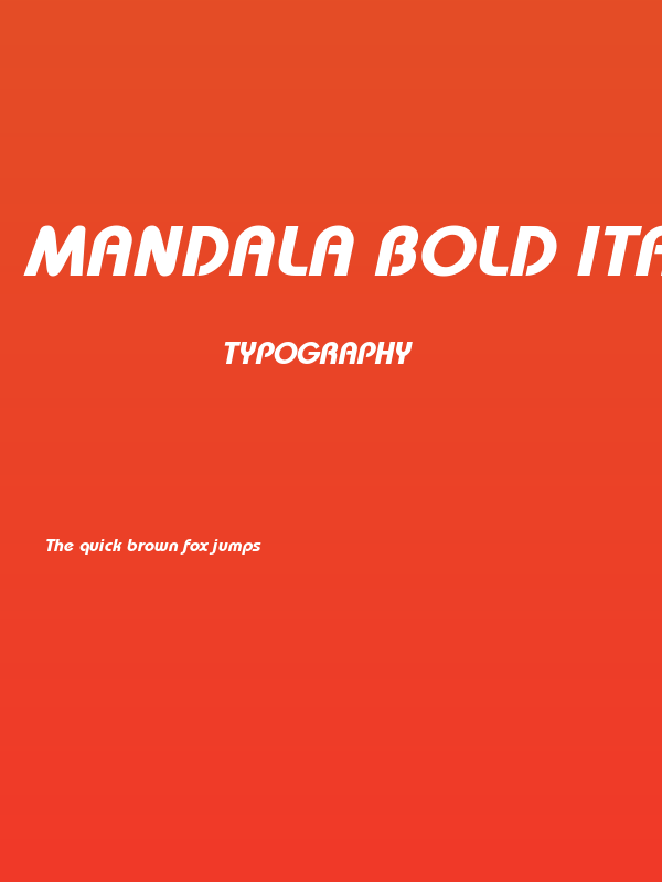 Mandala Bold Italic Poster