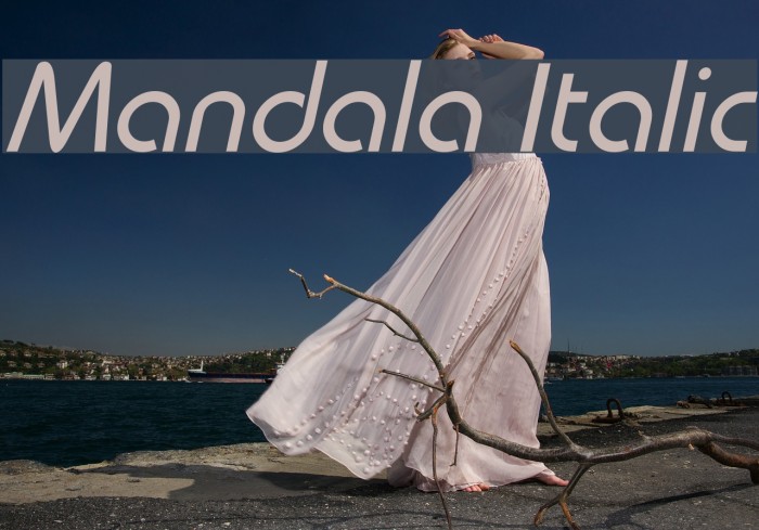 Mandala Italic Font examples