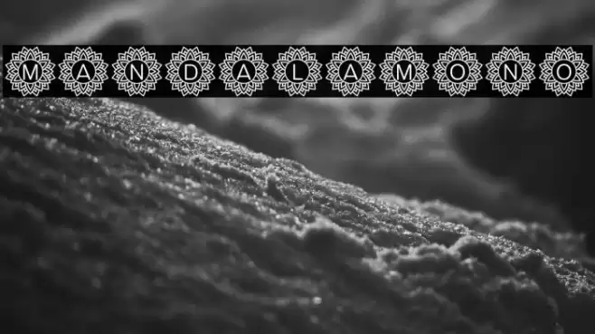 Mandala_Mono Font examples