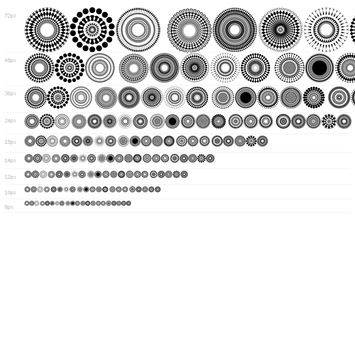 Mandalas pro 2018 Font Mandalas pro 2018 Waterfall