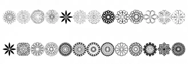 Mandalas Fuentes MAYÚSCULAS