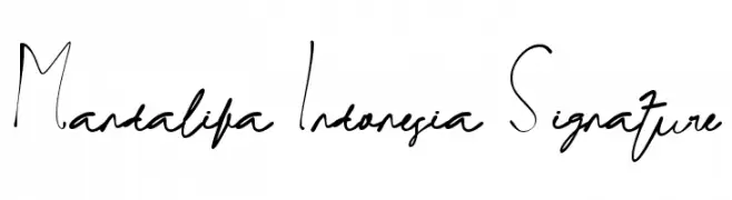 Mandalika Indonesia Signature  フリーフォントのダウンロード