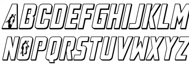 Mandalore 3D Italic Polices MAJUSCULES