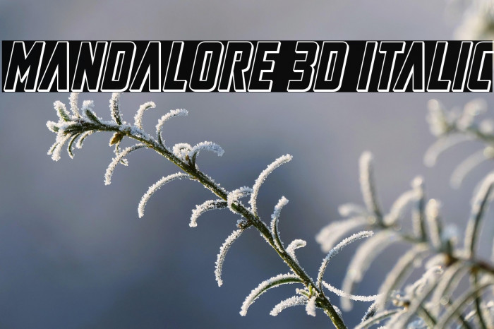 Mandalore 3D Italic Example 1