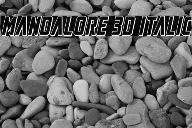 Mandalore 3D Italic Font examples