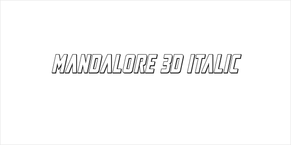 Mandalore 3D Italic Logo