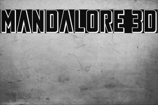 Mandalore 3D Font examples