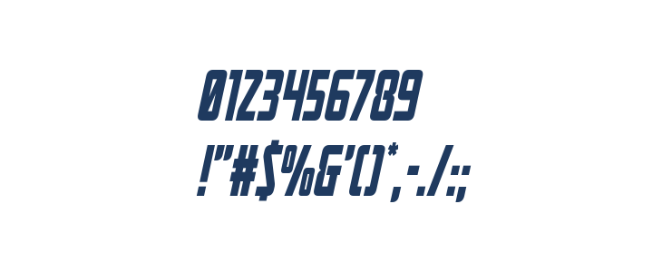 Mandalore Condensed Italic Other Characters