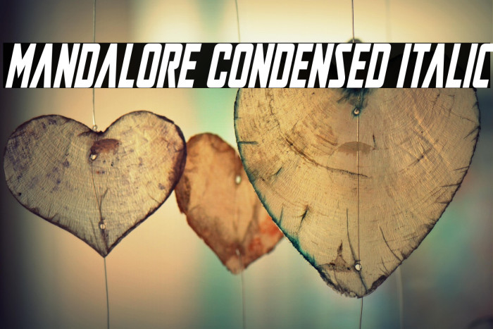 Mandalore Condensed Italic Example 1