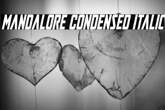Mandalore Condensed Italic Font examples
