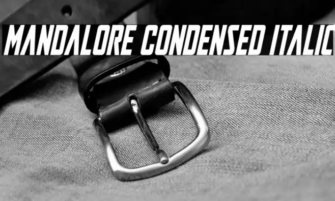 Mandalore Condensed Italic Font examples