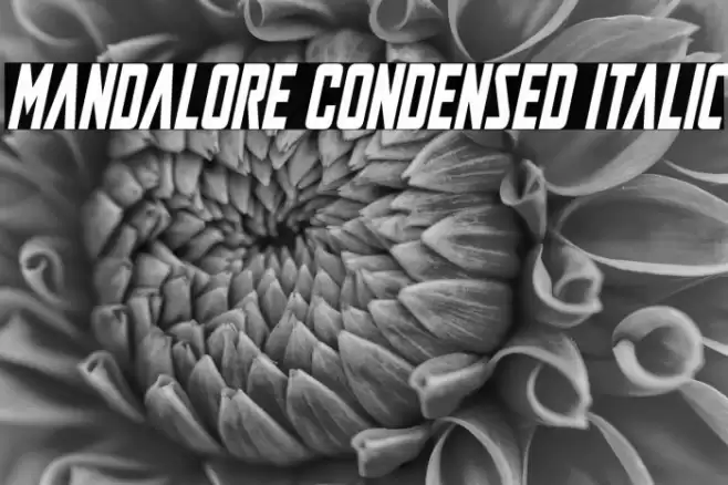 Mandalore Condensed Italic Font examples