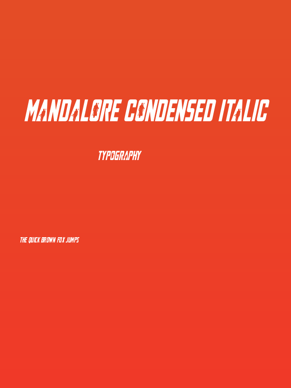 Mandalore Condensed Italic Poster