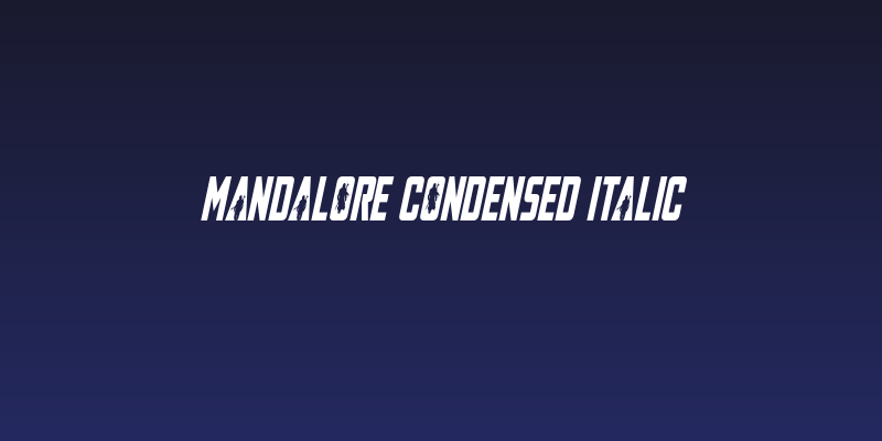 Mandalore Condensed Italic Social Header
