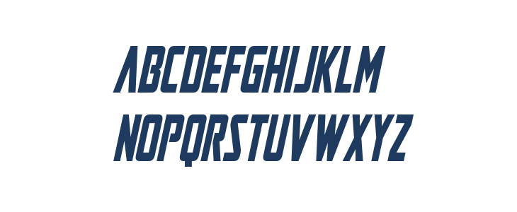 Mandalore Condensed Italic Lowercase