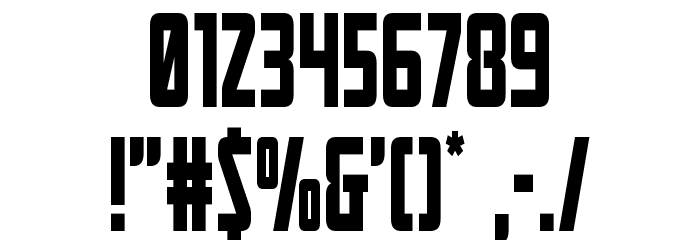 Mandalore Condensed Font OTHER CHARS