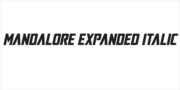 Mandalore Expanded Italic Logo
