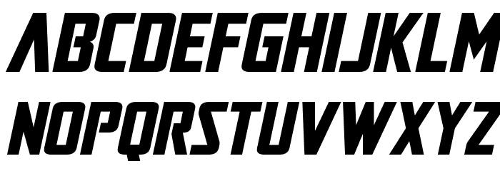 Mandalore Expanded Italic Font LOWERCASE