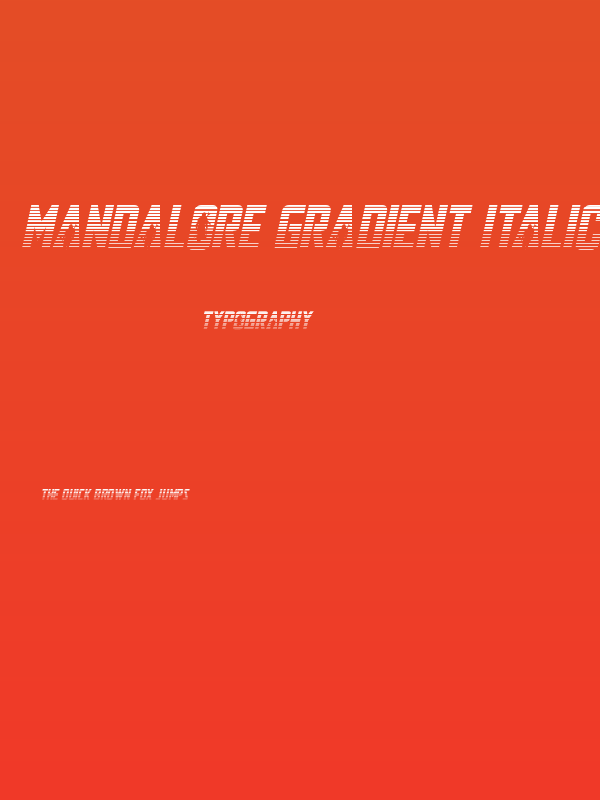 Mandalore Gradient Italic Poster