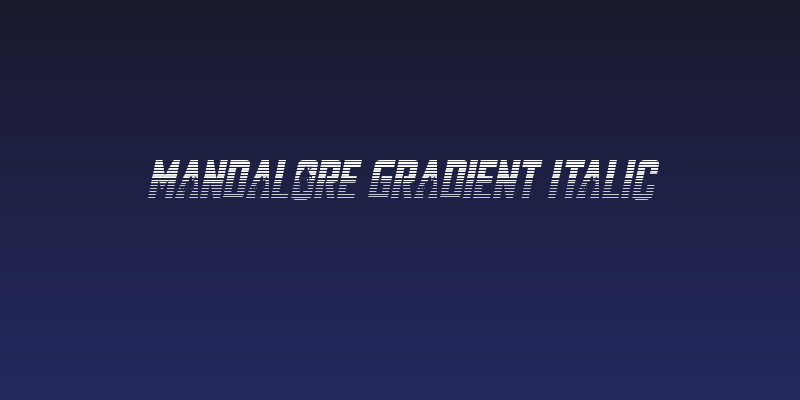 Mandalore Gradient Italic Social Header
