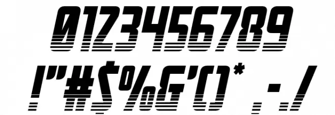 Mandalore Halftone Italic Font OTHER CHARS