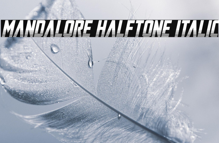 Mandalore Halftone Italic Example 1