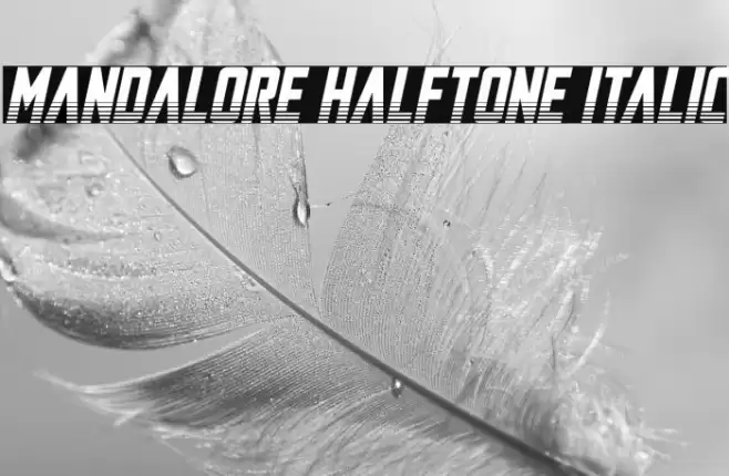 Mandalore Halftone Italic Font examples