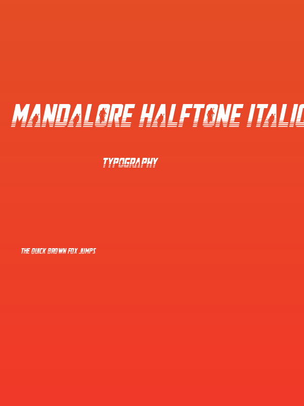 Mandalore Halftone Italic Poster
