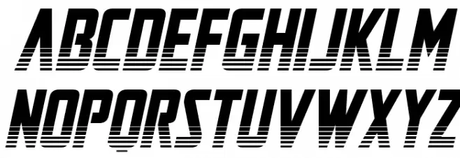 Mandalore Halftone Italic Font Litere mici
