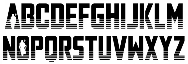Mandalore Halftone Schriftart Groß