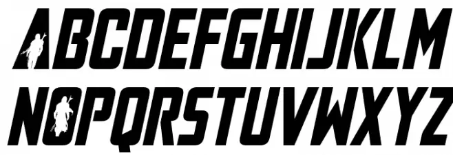 Mandalore Italic Caratteri MAIUSCOLE
