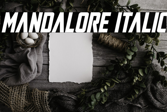 Mandalore Italic Example 1