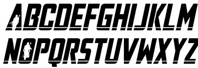 Mandalore Laser Italic फ़ॉन्ट अपरकेस