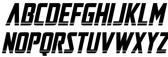 Mandalore Laser Italic Font LOWERCASE