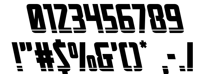 Mandalore Laser Leftalic Font OTHER CHARS