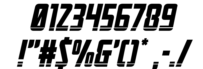 Mandalore Laser Rough Italic Font OTHER CHARS