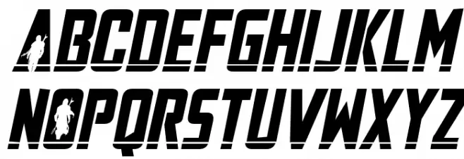 Mandalore Laser Rough Italic Polices MAJUSCULES