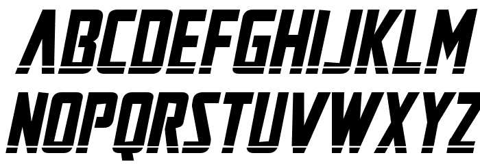 Mandalore Laser Rough Italic Font LOWERCASE