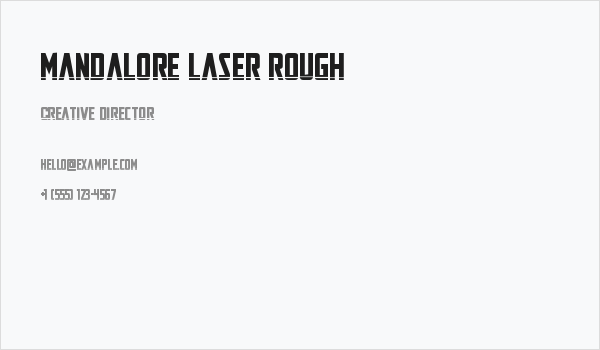 Mandalore Laser Rough Business Card