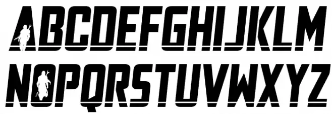 Mandalore Laser Semi-Italic Schriftart Groß