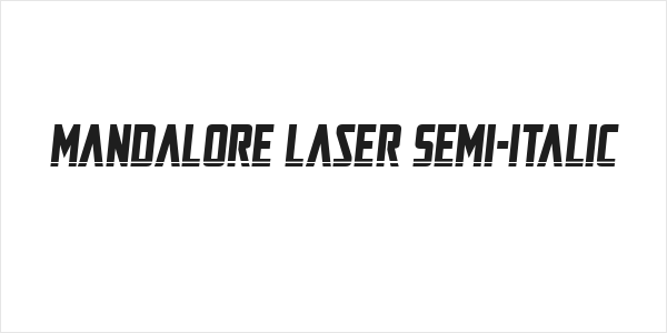 Mandalore Laser Semi-Italic Logo