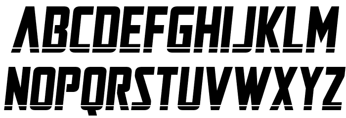 Mandalore Laser Semi-Italic Font LOWERCASE