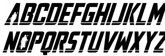 Mandalore Laser Super-Italic Polices MAJUSCULES