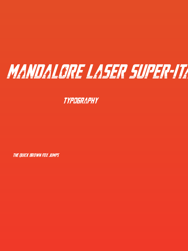 Mandalore Laser Super-Italic Poster