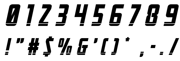 Mandalore Laser Title Italic Font OTHER CHARS