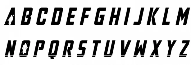 Mandalore Laser Title Italic Schriftart Groß